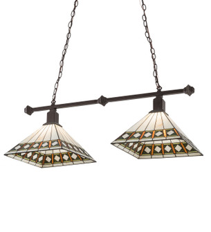 Diamond Band Mission Two Light Island Pendant in Mahogany Bronze (57|193707)