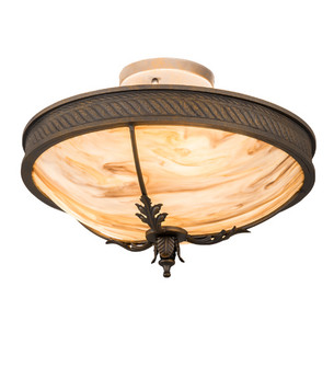 Hoja Three Light Semi-Flushmount in French Bronze (57|193473)