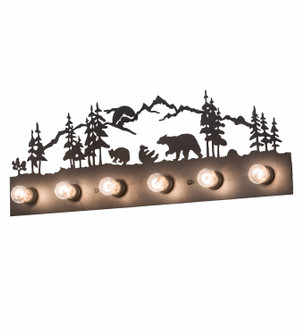 Bear Family Six Light Vanity in Textured Black (57|193240)