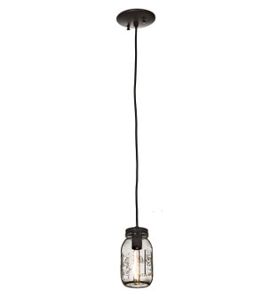 Mason Jar One Light Mini Pendant in Black Textured (57|193114)