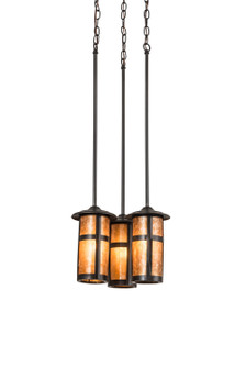 Fulton Three Light Pendant in Craftsman Brown (57|192830)
