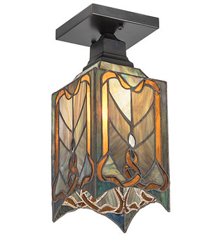 Cottage Mission One Light Flushmount in Craftsman Brown (57|192693)