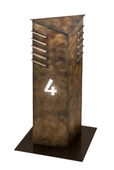 Aploks Four Light Bollard in Chemical Burnished Brass (57|191701)