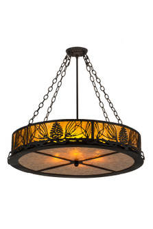 Mountain Pine Four Light Semi-Flushmount in Textured Black (57|191371)