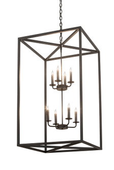 Kitzi Box Eight Light Pendant in Textured Black (57|190857)