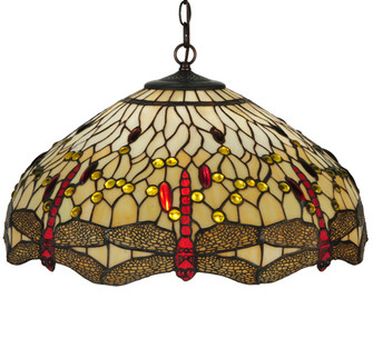 Tiffany Hanginghead Dragonfly Three Light Pendant in Mahogany Bronze (57|19006)