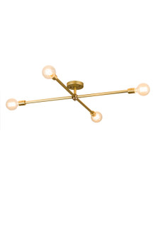 Pronograde Four Light Flushmount in Brushed Brass (57|189039)