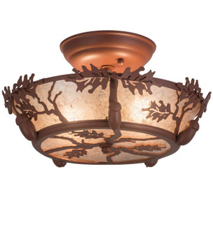 Oak Leaf & Acorn Two Light Flushmount in Rust (57|188635)