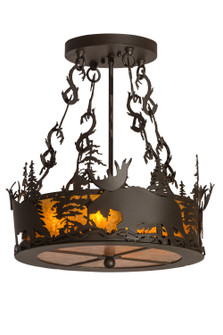 Moose at Dusk Four Light Semi-Flushmount in Oil Rubbed Bronze (57|187290)