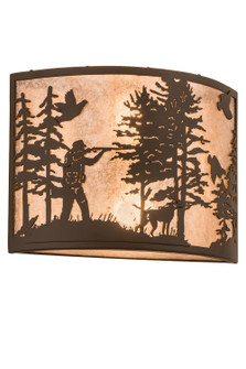 Quail Hunter W/Dog Two Light Wall Sconce in Oil Rubbed Bronze (57|185803)