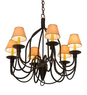 Bell Six Light Chandelier in Cimarron Bronze (57|185646)