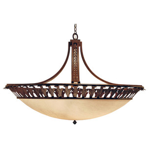 Hampton Eight Light Pendant in Rustic Iron (57|185299)