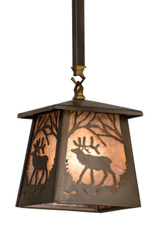 Elk At Dawn One Light Mini Pendant in Antique Copper (57|182067)