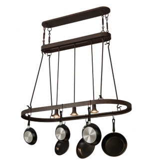 Harmony Three Light Pot Rack in Rusty Nail (57|181921)