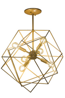 Conundrum Six Light Pendant in Champagne Metallic (57|181092)
