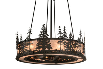Tall Pines Eight Light Chandel-Air in Black Metal,Wrought Iron (57|178020)
