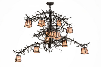 Pine Branch 12 Light Chandelier in Dark Roast (57|173025)