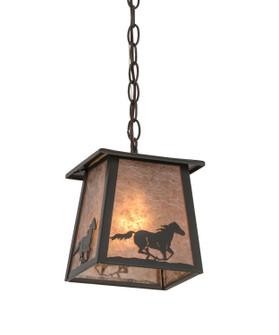 Running Horses One Light Pendant in Timeless Bronze (57|172895)