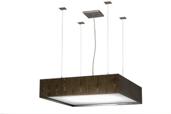 Quadrato Four Light Pendant in Faux Wood Grain (57|169106)