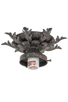 Fancy Floral One Light Flushmount Hardware in Antique Pewter (57|169000)