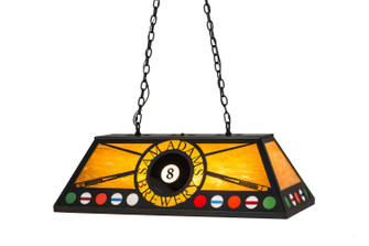 Personalized Nine Light Oblong Pendant in Textured Black (57|168465)