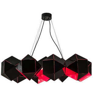 Vierzehn Nine Light Pendant in Black Metal (57|164481)