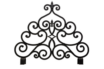 Fleur-De-Lis Fireplace Screen in Blackwash (57|162817)