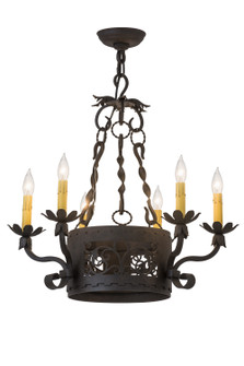 Dragone Six Light Chandelier in Chestnut (57|162507)