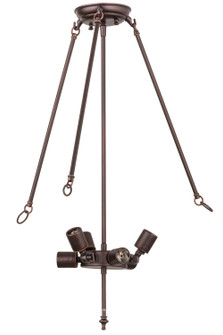 Semi-Flushmount Hardware Six Light Semi-Flushmount Hardware in Mahogany Bronze (57|162421)