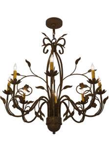 Bordeaux Eight Light Chandelier in Pompeii Gold (57|162407)