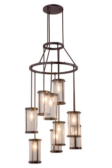 Cartier Nine Light Chandelier in Textured Black (57|161892)