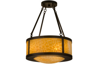 Pomona Four Light Semi-Flushmount in Craftsman Brown (57|161333)