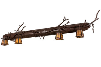Pine Branch Four Light Vanity in Rust On Wrought Iron (57|161285)