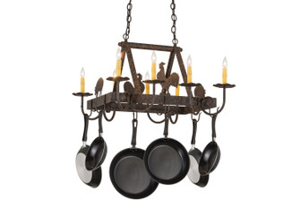 Barn Animals Eight Light Pot Rack in Coffee Bean (57|161017)