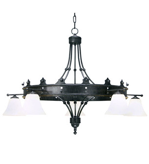 Strada Five Light Chandelier in Antique Iron Gate (57|160695)