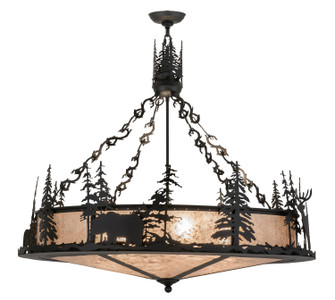 Wildlife At Dusk Six Light Pendant in Textured Black (57|159469)