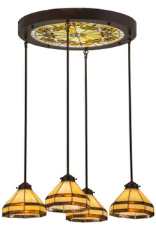 Middleton Four Light Pendant in Mahogany Bronze (57|159298)