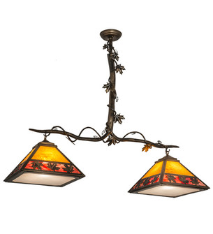 Maple Leaf Two Light Island Pendant in Light Burnished Antique Copper (57|158554)