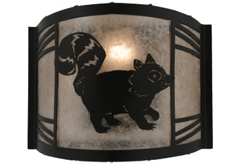 Raccoon On The Loose One Light Wall Sconce in Textured Black (57|157301)