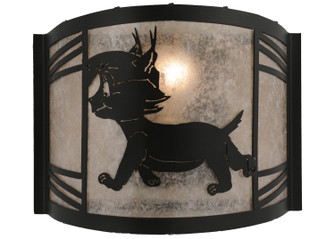 Lynx On The Loose One Light Wall Sconce in Textured Black (57|157296)