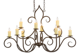 Clifton Ten Light Chandelier in Classic Rust (57|156587)