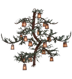 Pine Branch 18 Light Chandelier in Rust/Green Branches (57|154790)