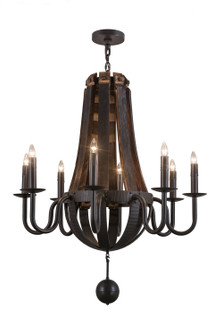 Barrel Stave Eight Light Chandelier in Timeless Bronze (57|154052)