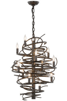 Cyclone 13 Light Chandelier in Bronze Metallic (57|153834)