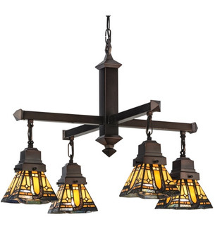 Sierra Prairie Mission Four Light Chandelier in Mahogany Bronze (57|153607)