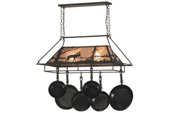 Moose At Lake Two Light Pot Rack in Oil Rubbed Bronze (57|152951)