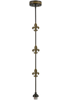 Fleur-De-Lis One Light Pendant Hardware in Copper Vein (57|151520)