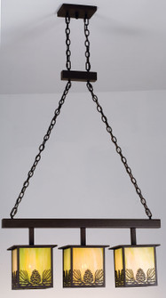 Mountain Pine Three Light Island Pendant in Caf Noir (57|15038)