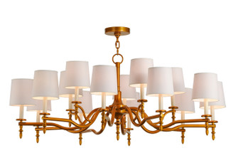 Toby 15 Light Chandelier in Transparent Copper Over Extreme Chrome (57|149365)