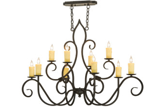 Clifton Ten Light Chandelier in Black Metal,Custom (57|149204)